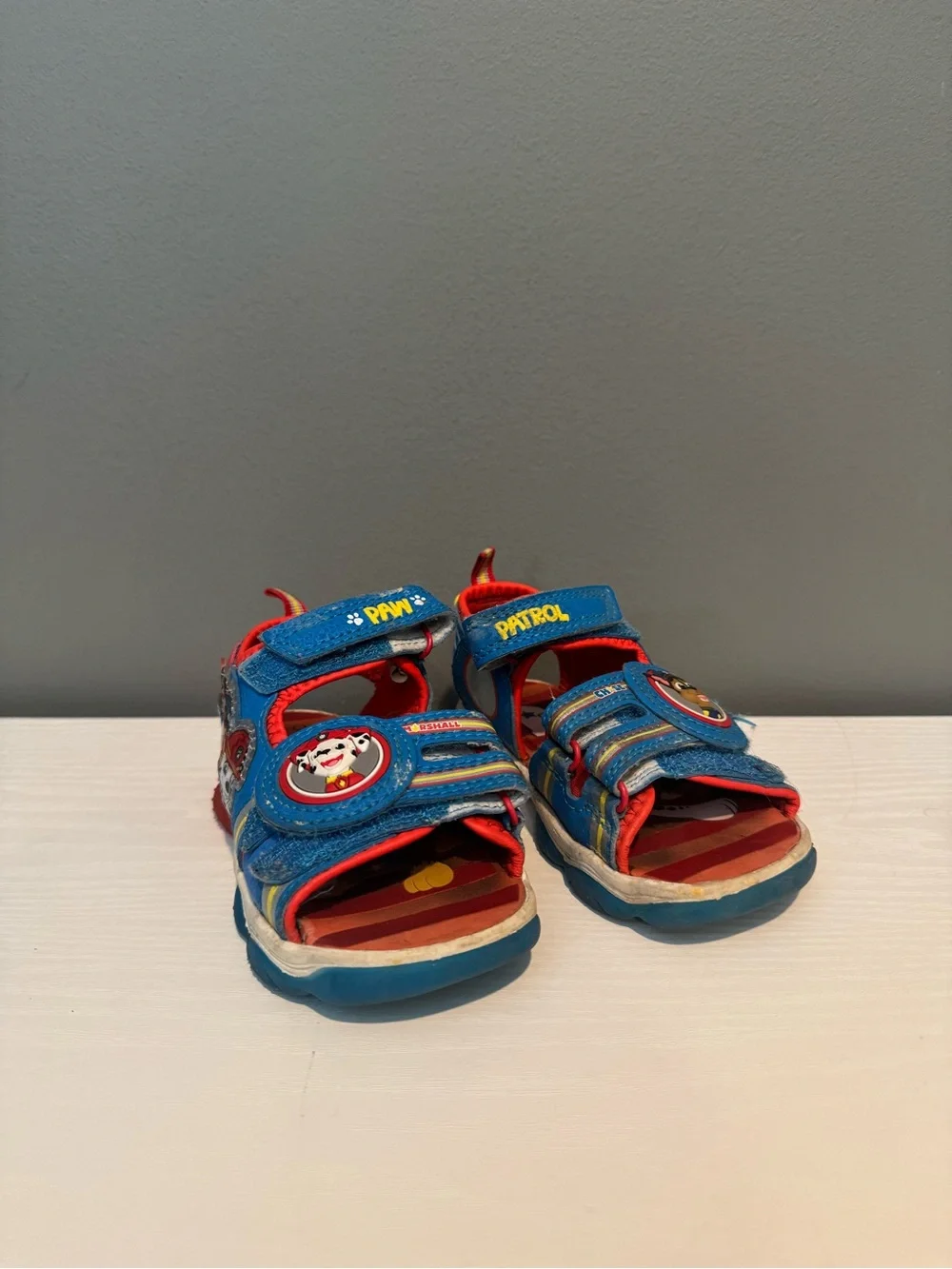Paw Patrol Blue & Red Kids Character Sandals with Velcro Straps